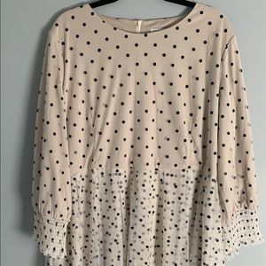 Dainty Jewell’s Beige Polka Dot Midi Dress